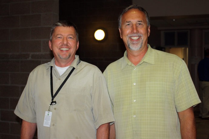 ESD 112 Loss Control Specialist Scott LaBar and Battle Ground High School Principal Mike Hamilton at the Summit.