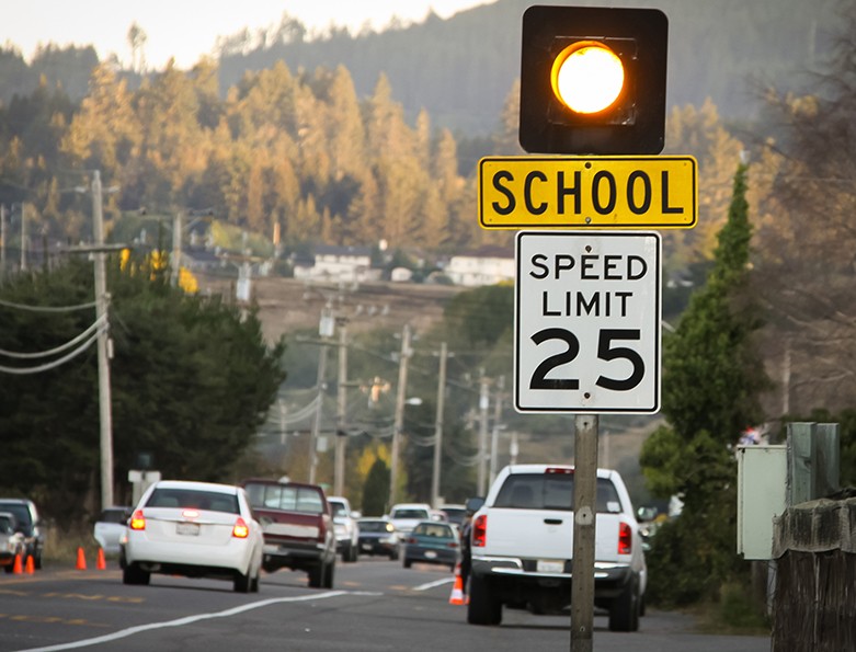 School zone 25 miles per hour