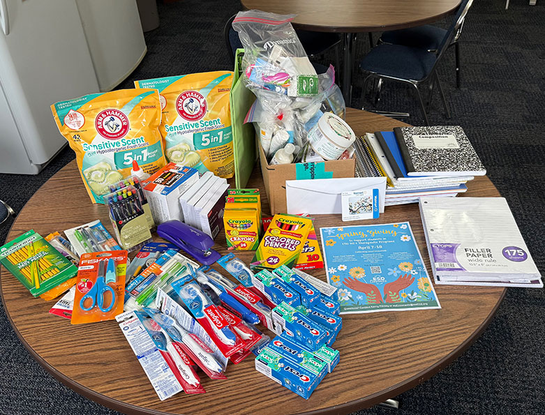 SpringGiving1 Supplies collected for Therapeutic Programs